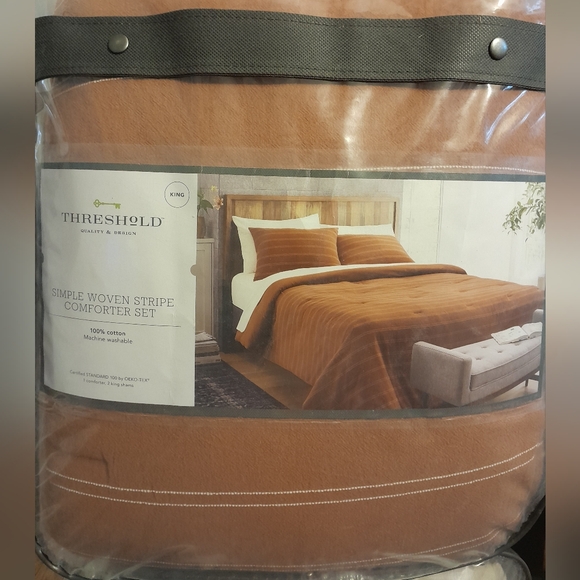 Brand new Threshold king 3pc comforter set 100% cotton - Picture 3 of 8